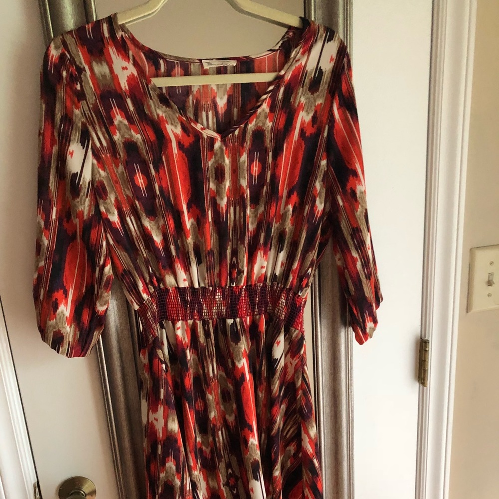 Printed 3/4 Sleeve Dress